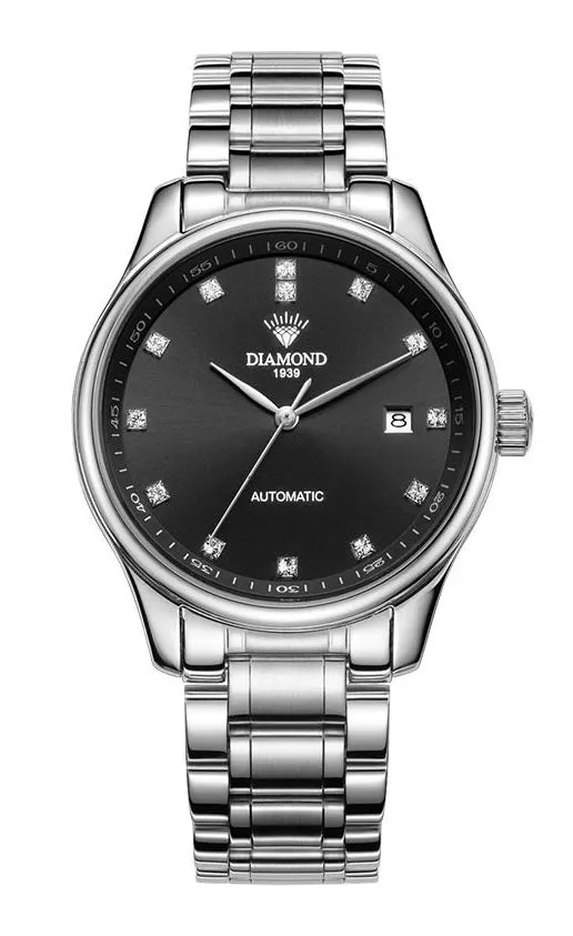 8040; Version: black dial, silver color bezel