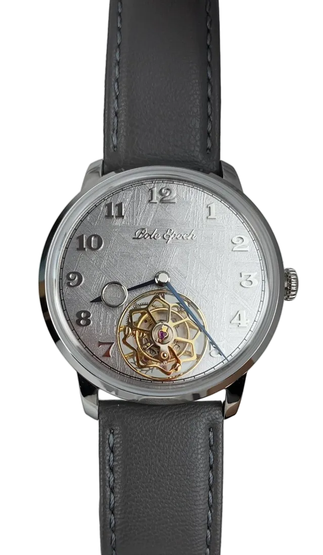 Ji Chen 001; Gem-set & engraved back; Meteorite dial